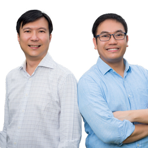 Founders Charles Poon & Daryl Neo, Handshakes